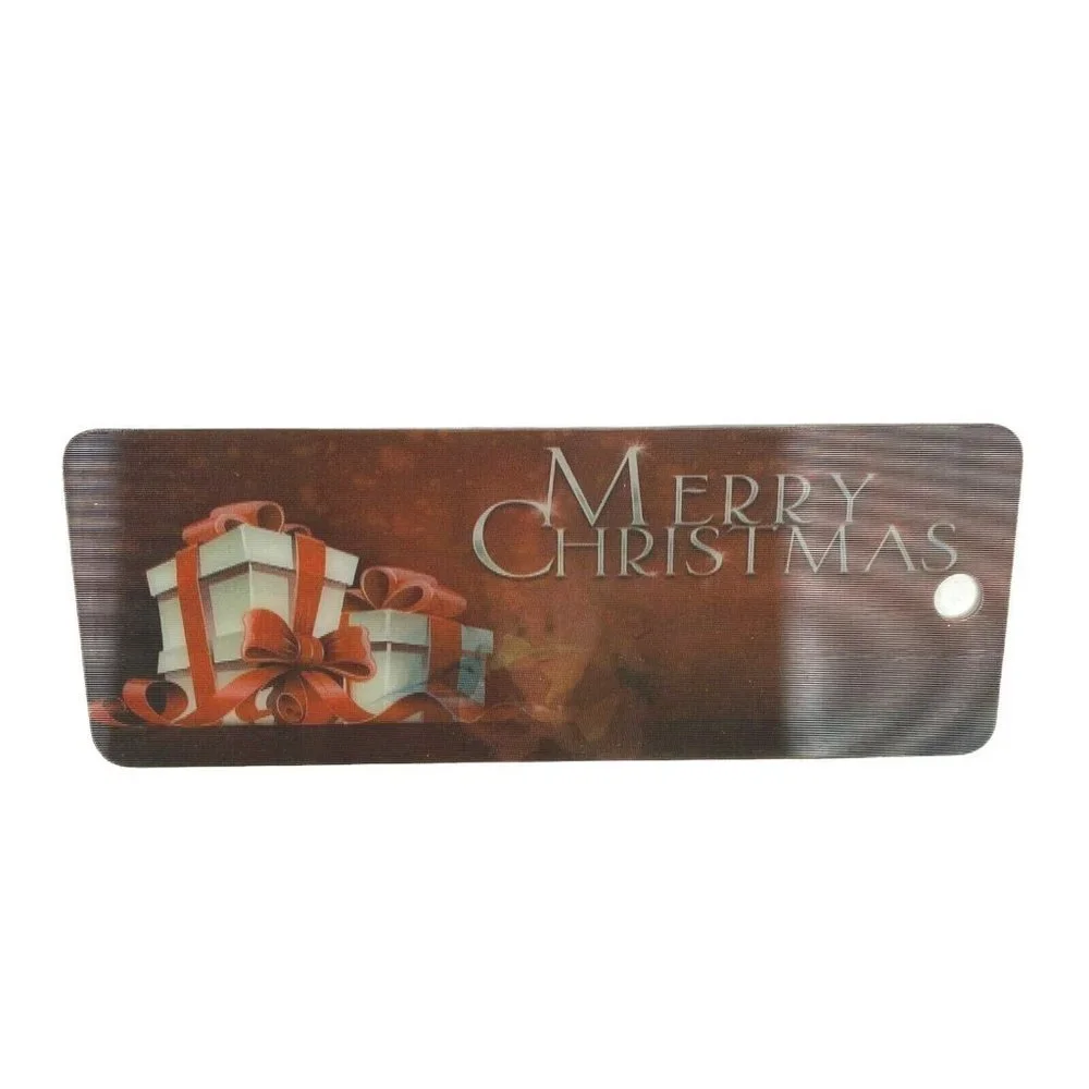 3-D Lenticular Bookmark Santa Claus Merry‎ Christmas XMAS Holidays Plastic 3D